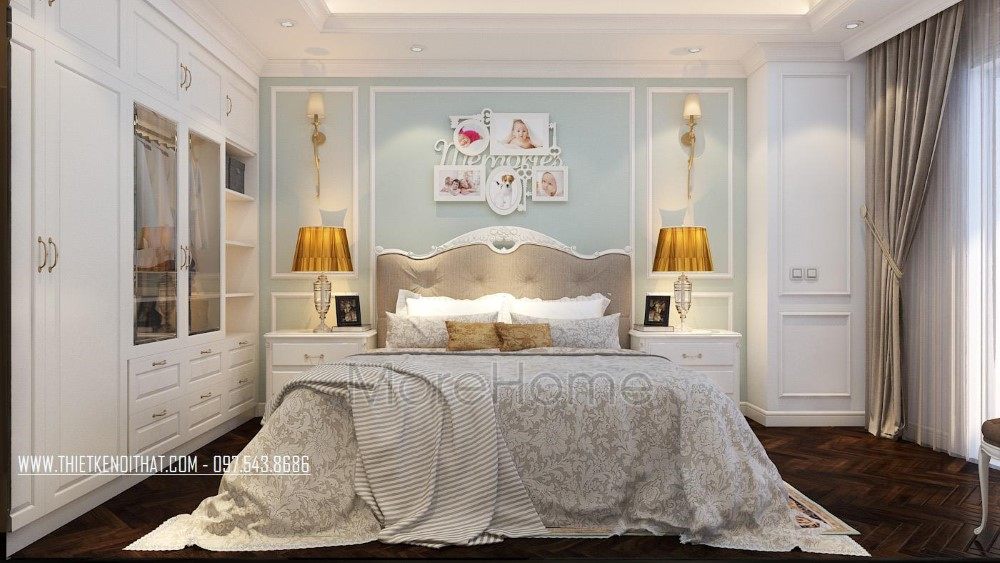 Thiết kế nội thất phòng ngủ chung cư Hei Tower